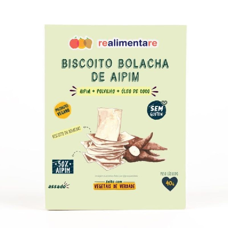 Biscoito Bolacha De Aipim Realimentare 40G