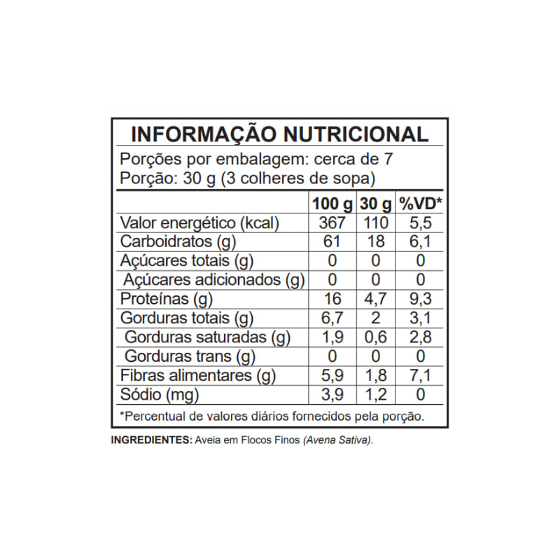 Aveia Em Flocos Finos Sem Glúten Mundo Verde 200g