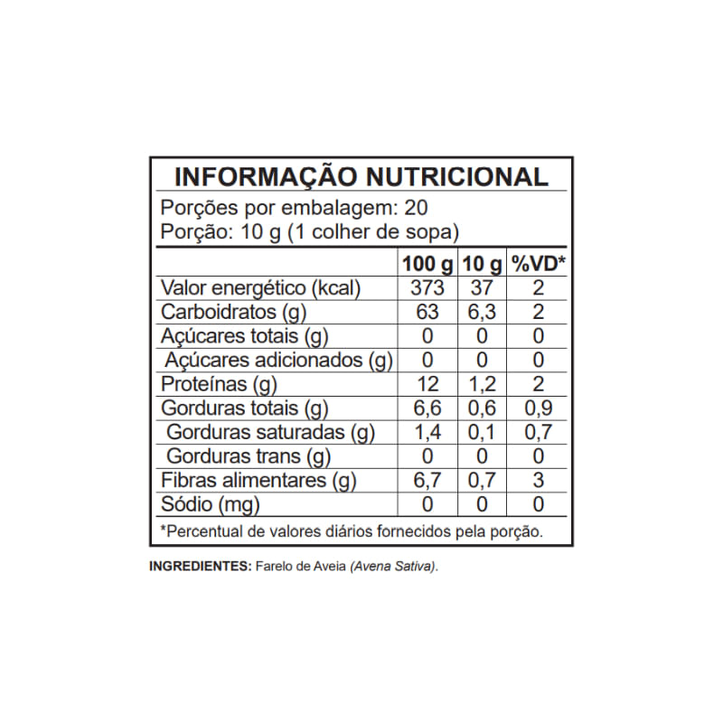 Farelo De Aveia Sem Glúten Mundo Verde 200g