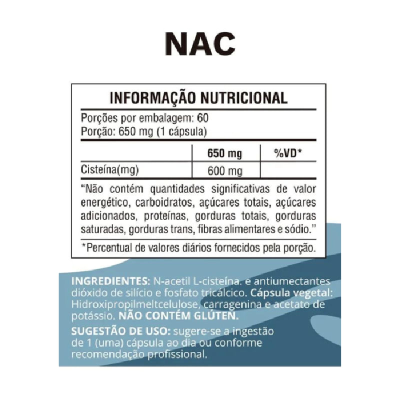 NAC Ocean Drop 650mg 60cáps